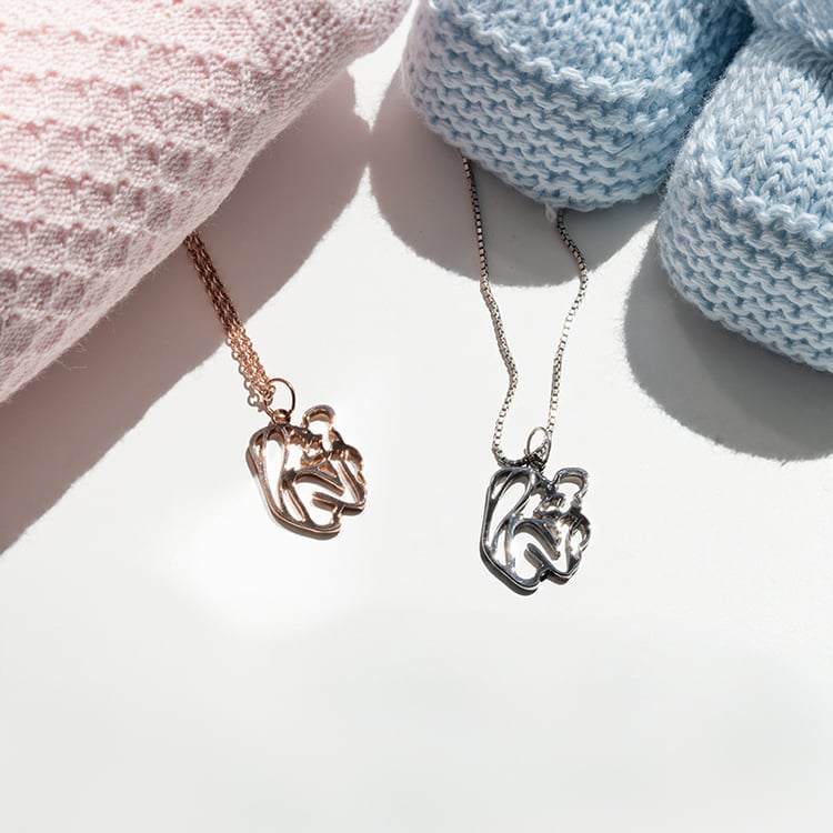 Strieborný prívesok matka a dieťa Narty 140739