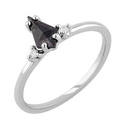 Zlatý prsteň s kite salt and pepper diamantom Hanna