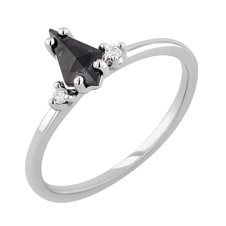 Zlatý prsteň s kite salt and pepper diamantom Hanna