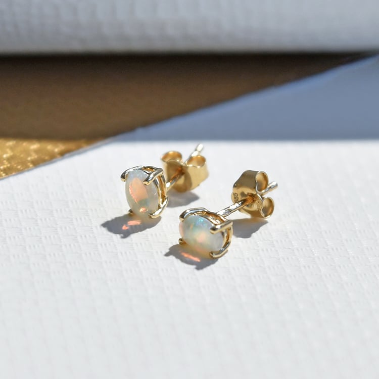 Náušnice s oválnymi opálmi Ellison 110366