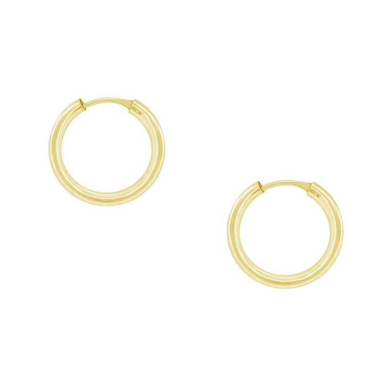 12 mm náušnice krúžky zo žltého zlata