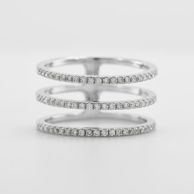 Trojitý eternity prsteň zo zlata s diamantmi 49754