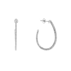 Zlaté flexi polkruhové náušnice s diamantmi Hawn