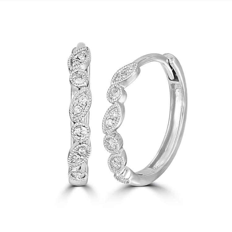 Zlaté diamantové náušnice 23201