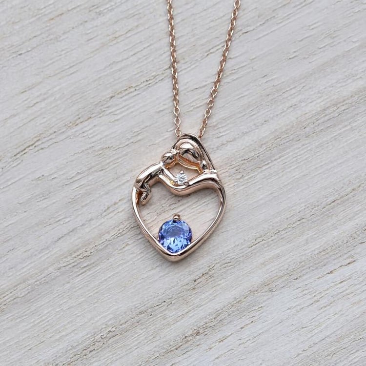 Tanzanitový náhrdelník z ružoveho zlata 42450