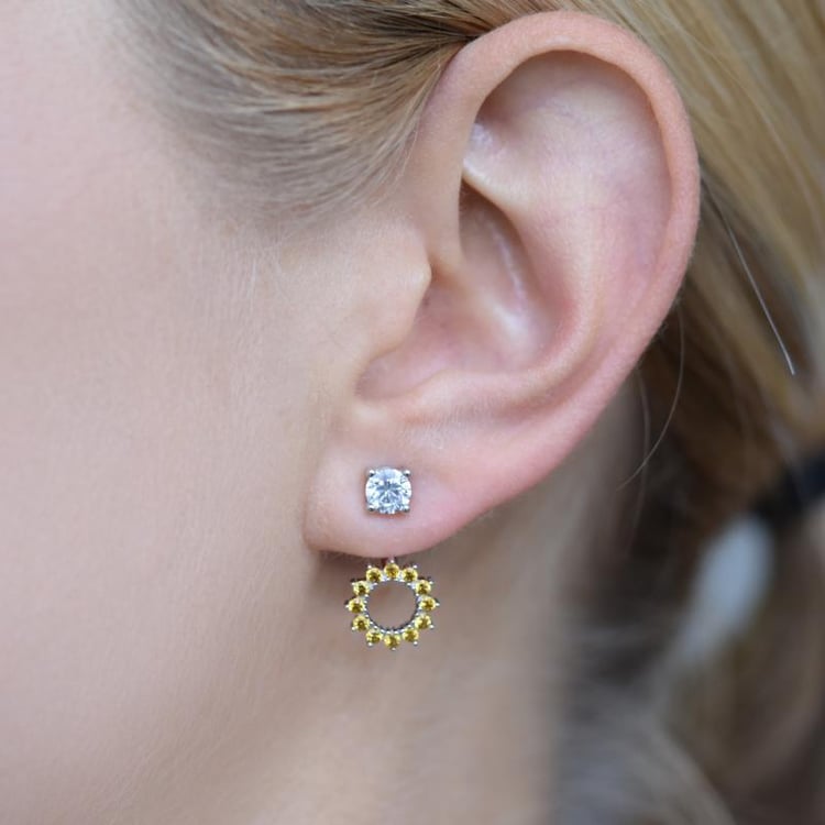 Náušnice so zafírmi 20567