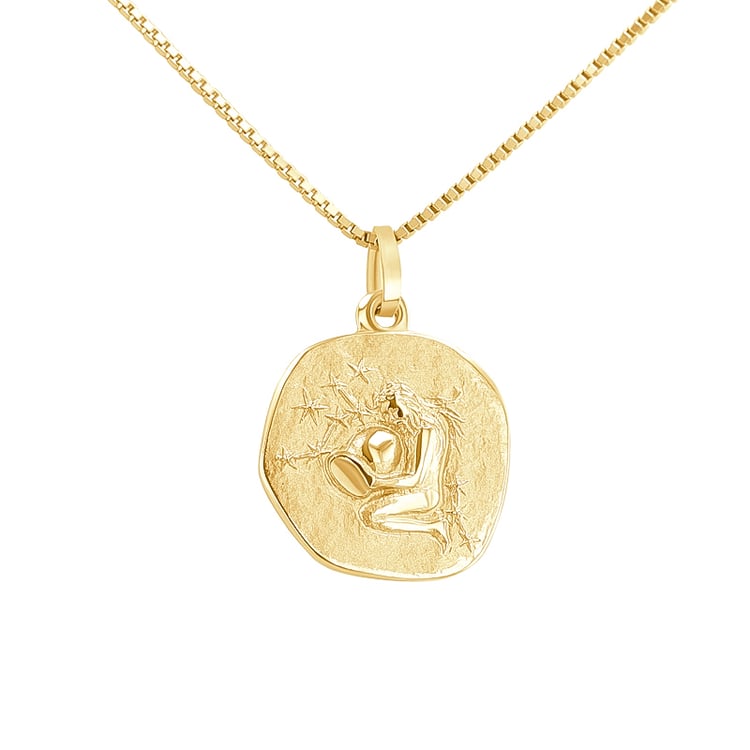 Zlatý prívesok so symbolmi znamenia zverokruhu