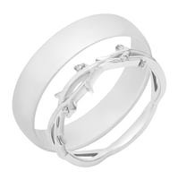 Dámsky snubný prsteň v tvare vetvičiek a pánsky komfortný prsteň Clemente