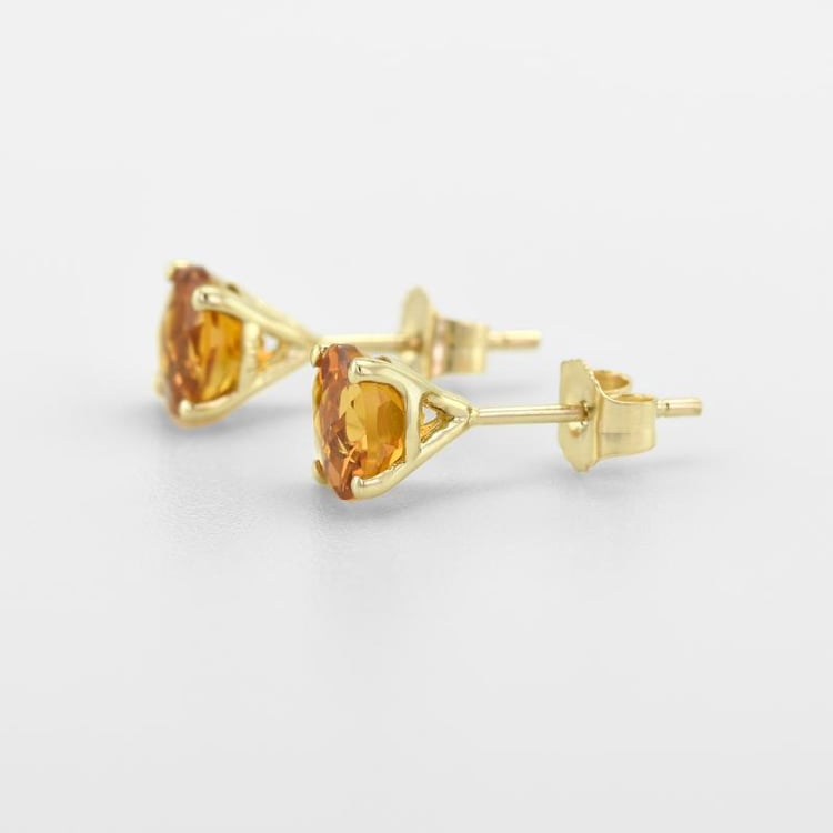 Zlaté napichovacie náušnice s citrínmi 46831