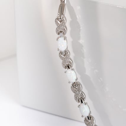 Strieborný náramok s opálmi Desire