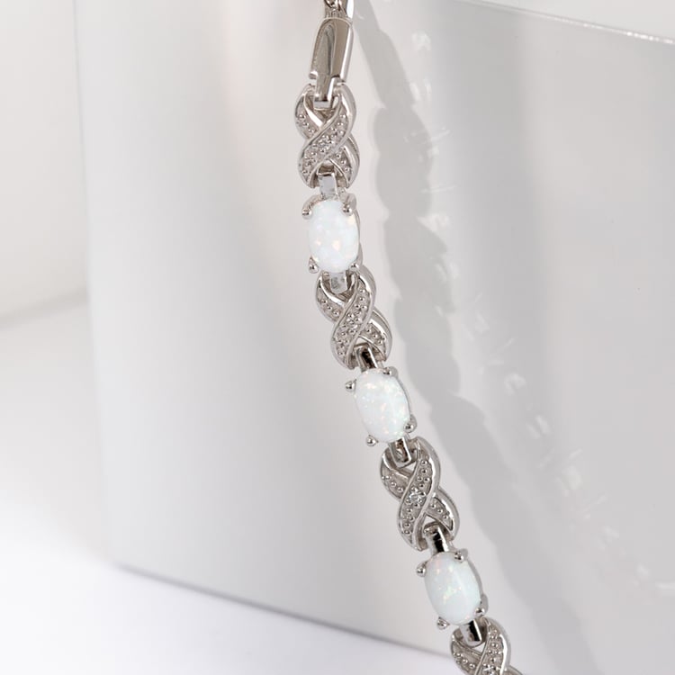 Strieborný náramok s opálmi Desire 124561