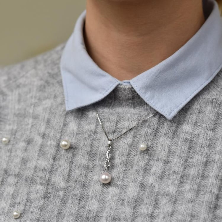 Perlové náušnice so zirkónmi 3058