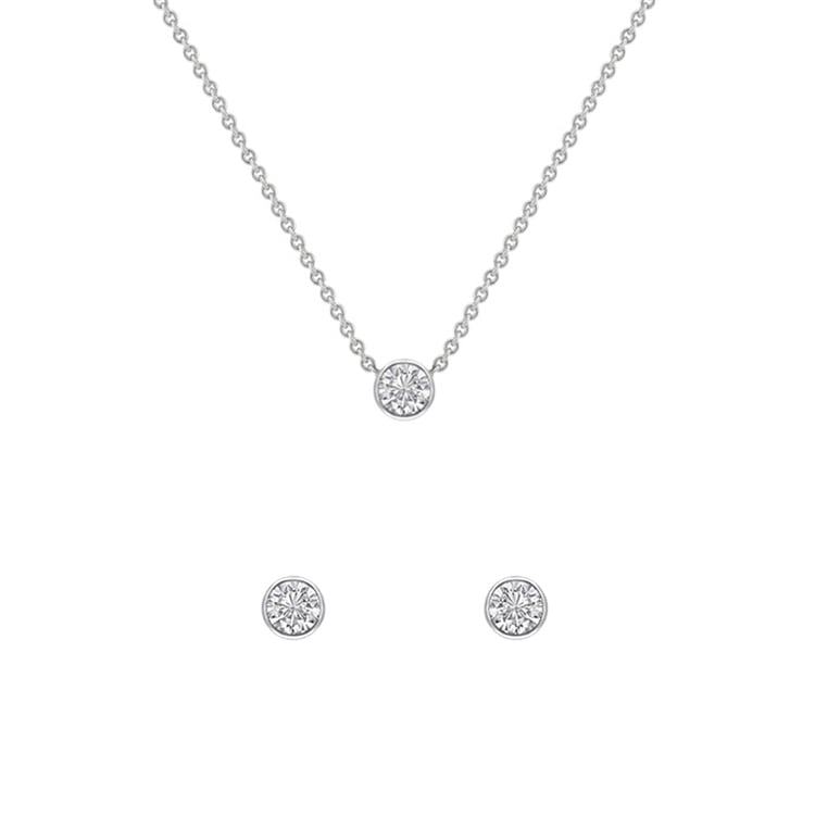 Minimalistický set šperkov s diamantmi Misu 147346