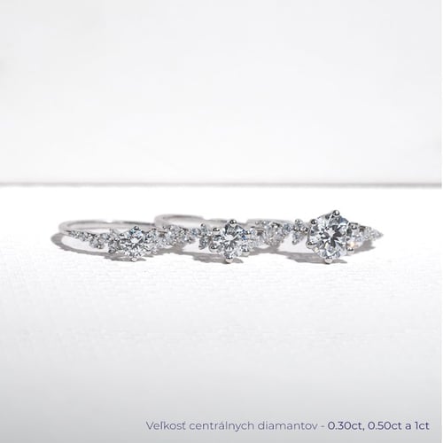 Zásnubný prsteň s lab-grown diamantmi Carina