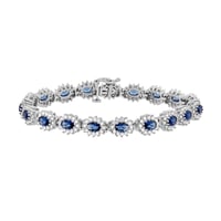 Luxusný náramok s lab-grown zafírmi a diamantmi Maryamu