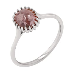 Zlatý prsteň s oval salt and pepper diamantom Harper