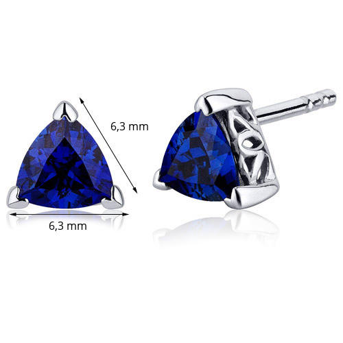 Zafírové strieborné náušnice 6447