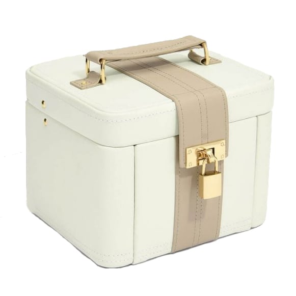 Kufrík na šperky so zrkadielkom biely Valletta 42162