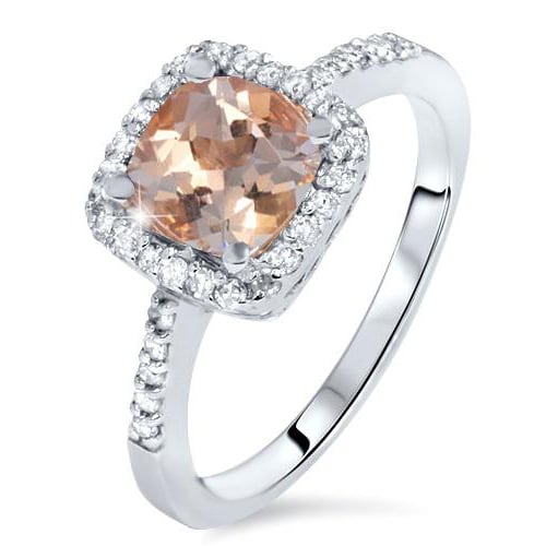 Morganitový zásnubný prsteň Derora