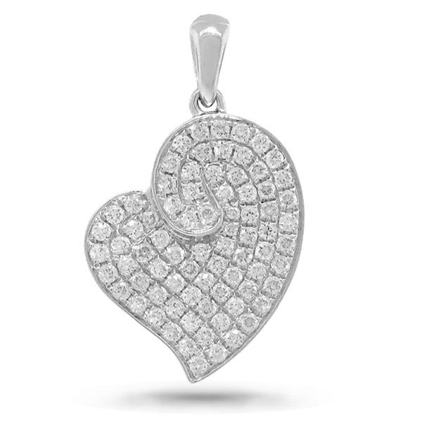 Zlatý prívesok srdce s diamantmi 2041