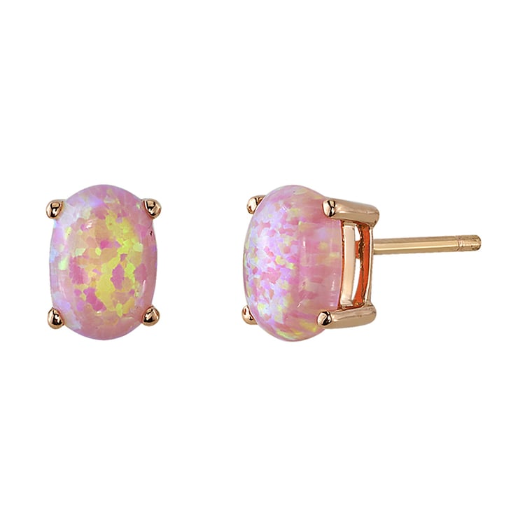 Opálové náušnice z ružového zlata