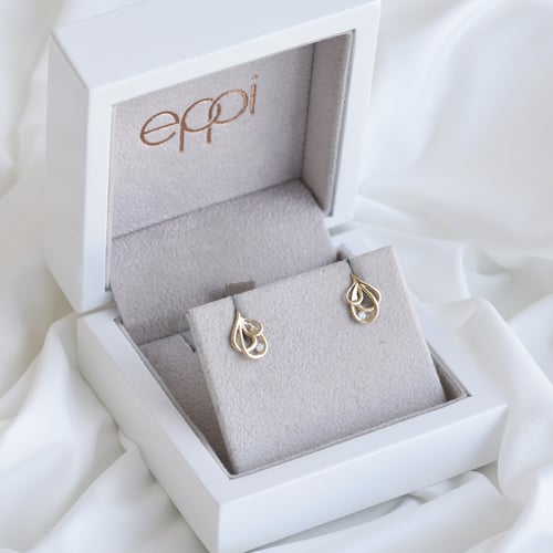 Set atypických zlatých šperkov s diamantom Malene