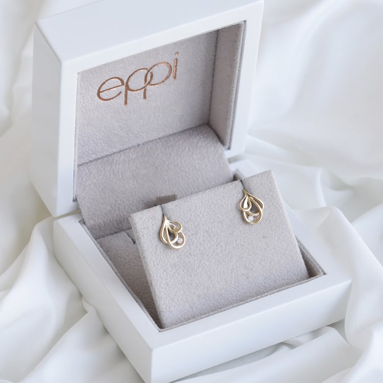 Zlaté náušnice s diamantmi 81613