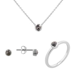 Set šperkov so salt and pepper diamantmi Jana