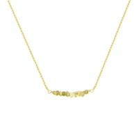 Zlatý choker so žltými nebrúsenými diamantmi Samante