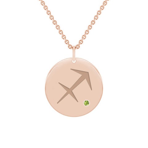 Prívesok s olivínom a znamením Strelca 59992