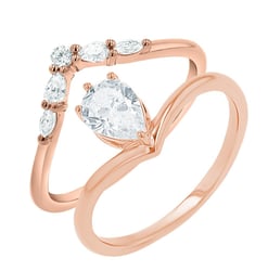 Originálny zásnubný set prsteňov s lab-grown diamantmi Kristine