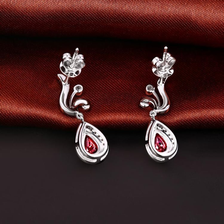 Náušnice s rubínmi 17086