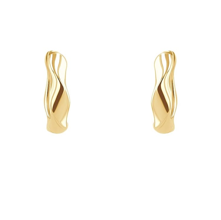 Vlnité kruhové náušnice zo striebra Perica 126593