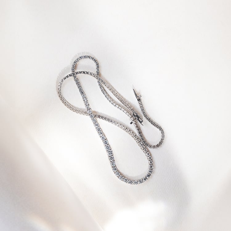 Zlatý tenisový náhrdelník s lab-grown diamantmi Vicario 141117