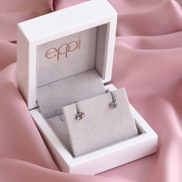 Náušnice so salt and pepper diamantom 78911