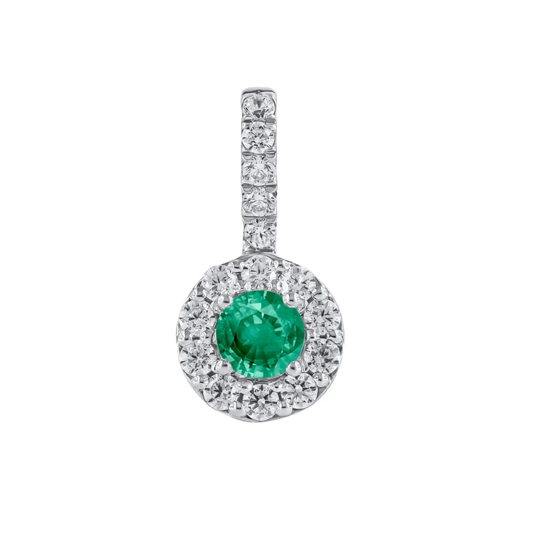 Elegantný prívesok so smaragdom a lab-grown diamantmi Harvey 168995