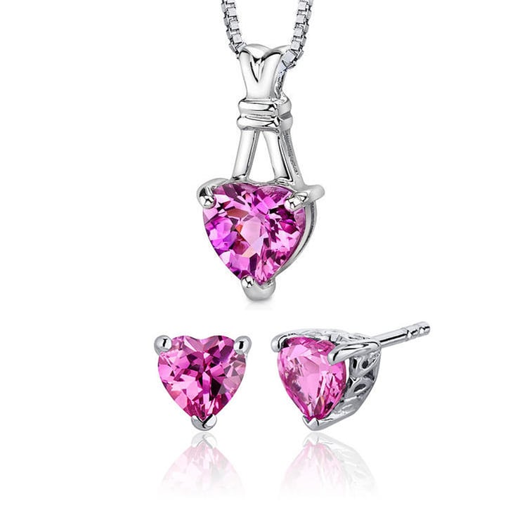 Strieborná kolekcia so zafírovými srdiečkami Gialys