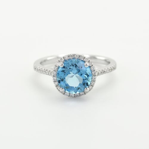 Zlatý prsteň s 2.75ct topásom a diamantmi Dulia