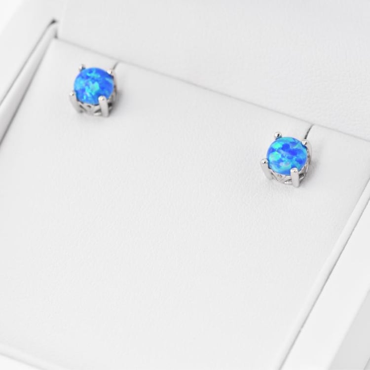 Náušnice s opálmi zo striebra 28203