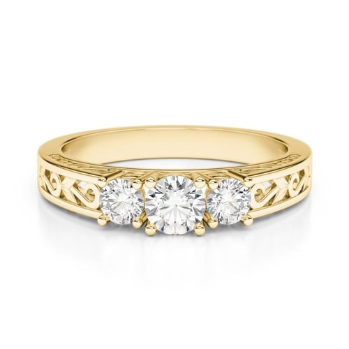 Vintage zásnubný prsteň s lab-grown diamantmi Loylah