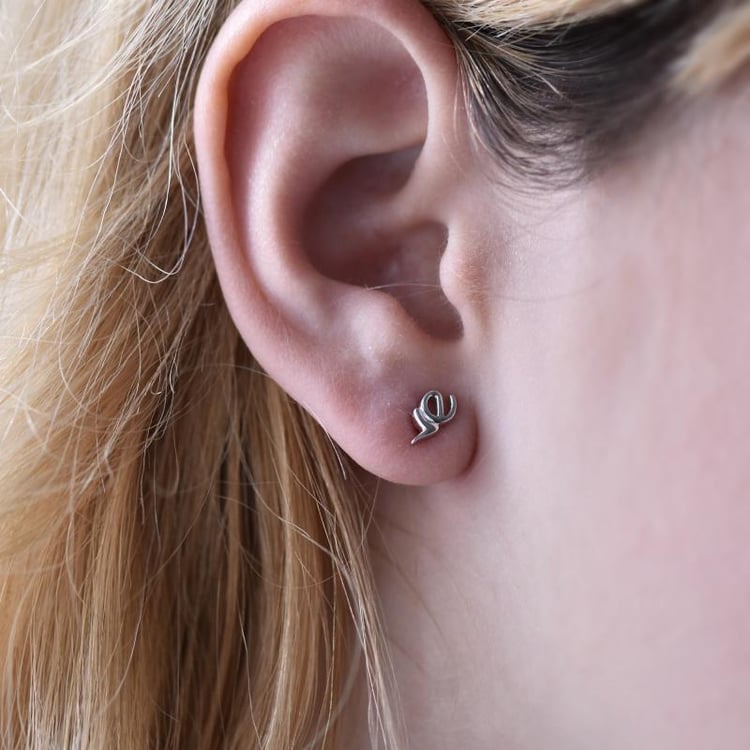 Náušnice zo striebra s perlou 19476