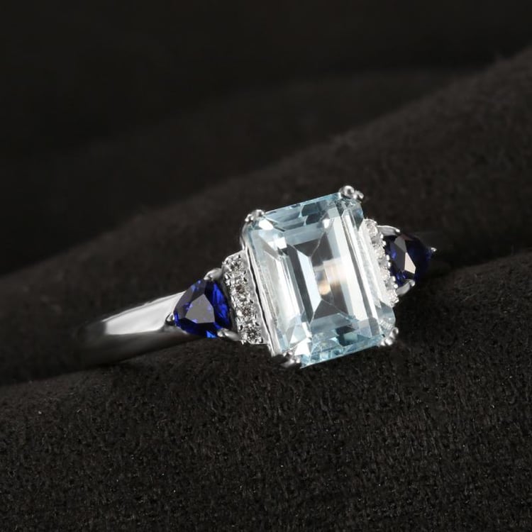 Topásový zafírový prsteň 21698