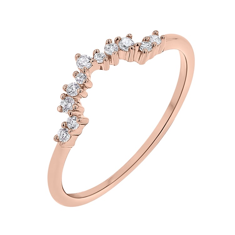 Vykrojený prsteň s round diamantmi Keith 141976