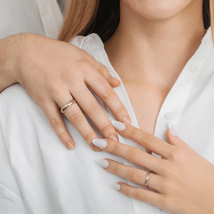 Komfortné svadobné obrúčky z orieškového zlata Ygyn 166272