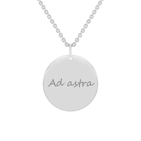 Platinový prívesok s s obojstranným gravírom