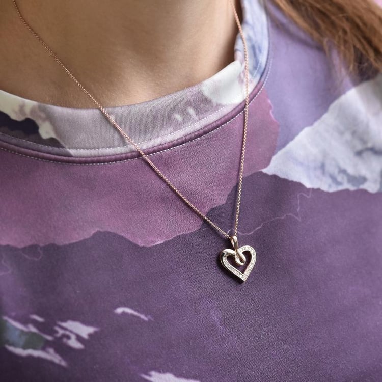 Srdiečko z ružového zlata 40424