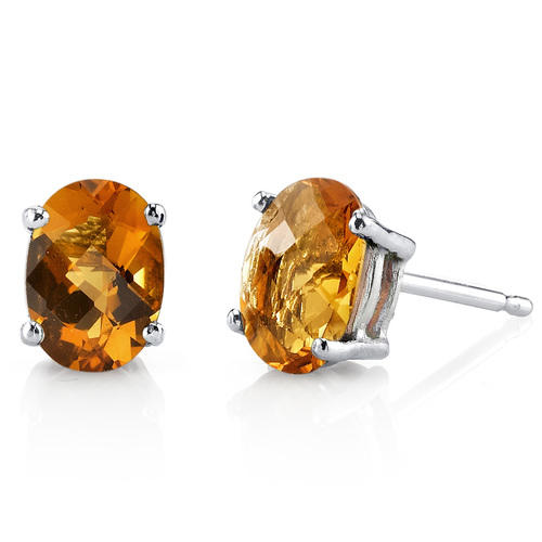 Zlaté citrínové náušnice 18093