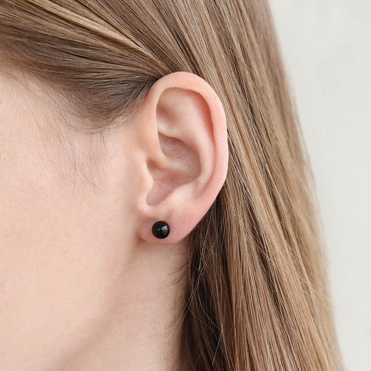 Náušnice s čiernymi Onyx 88001