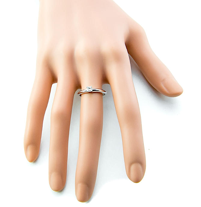 Zlaty prsten s diamantom princess 53222