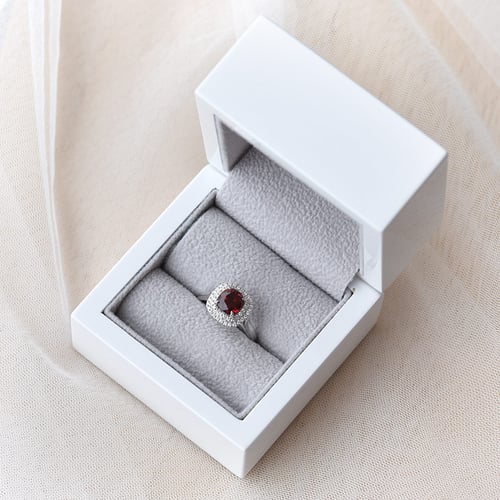 Luxusný zlatý prsteň so spinelom a diamantmi Charmaine
